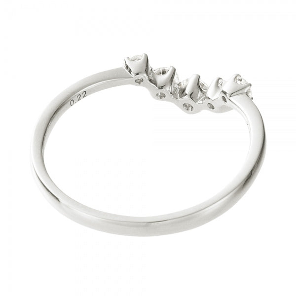 ダイヤモンド プラチナリング(計0.22カラット/H&C/ライン/4月誕生石)《WRGD3614》