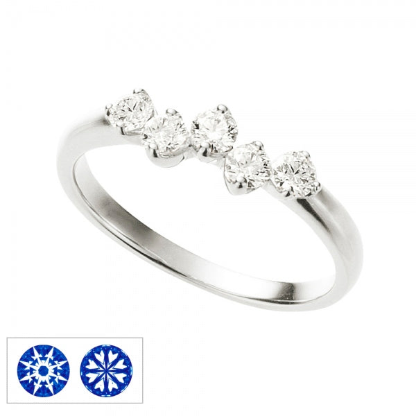 ダイヤモンド プラチナリング(計0.35カラット/H&C/4月誕生石)《WRGD3612》