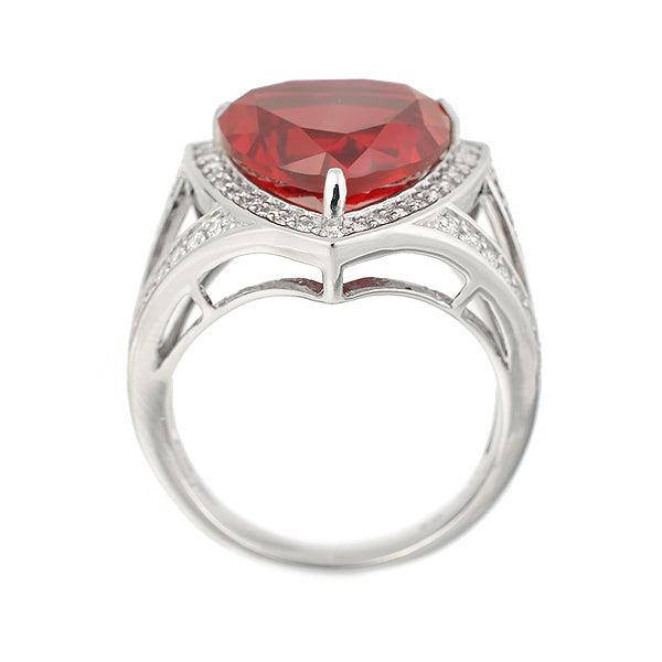 ルビー/ダイヤモンド プラチナリング(クレサンベール/40周年/トリリアント/7月誕生石)《WRGR2703》