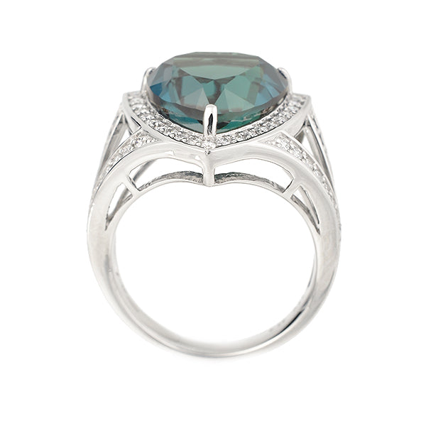 アレキサンドライト/ダイヤモンド PTリング(クレサンベール/40周年/トリリアント/6月誕生石)《WRGA2703》