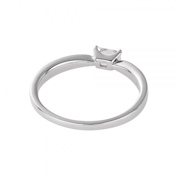 ダイヤモンド プラチナリング(0.3カラット/Dカラー/VVS1/エメラルドカット/一粒/4月誕生石/GIAグレーディングレポート付き)《JRGD1405》