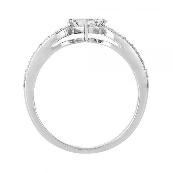 ダイヤモンド PTリング(0.3カラット/Dカラー/IF(インターナリーフローレス)/プリンセス/一粒/4月誕生石/GIAグレーディングレポート付き)《JRGD1487》