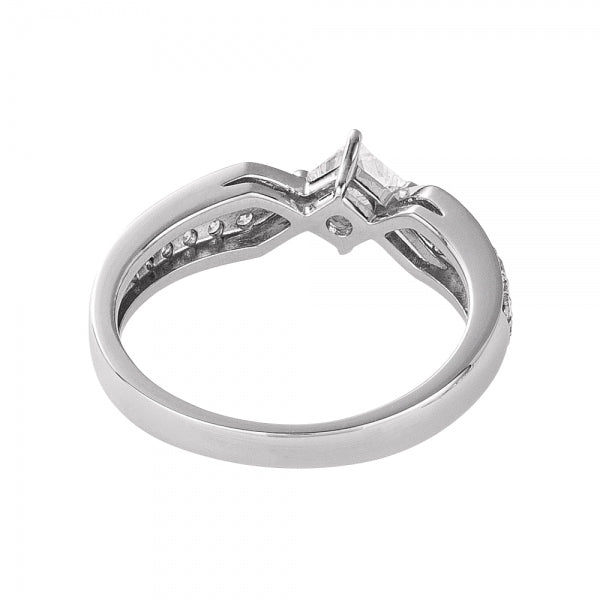 ダイヤモンド PTリング(0.3カラット/Dカラー/IF(インターナリーフローレス)/プリンセス/一粒/4月誕生石/GIAグレーディングレポート付き)《JRGD1487》