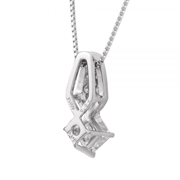 ダイヤモンド PTネックレス(0.3カラット/Dカラー/IF(インターナリーフローレス)/プリンセス/一粒/4月誕生石/GIAグレーディングレポート付き)《JPDD1489》