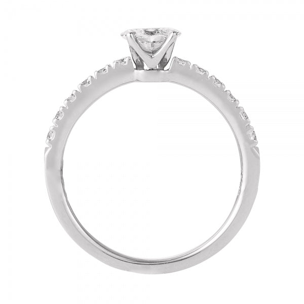 ダイヤモンド プラチナリング(0.3カラット/Dカラー/VVS1/オーバル/一粒/4月誕生石/GIAグレーディングレポート付き)《JRGD1423》