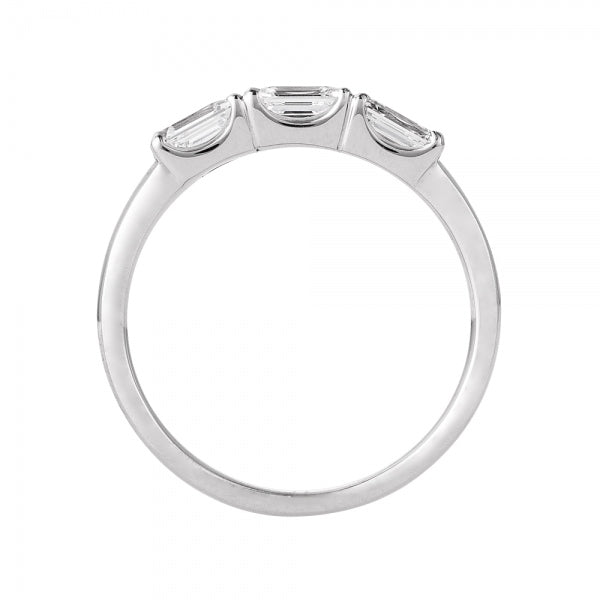 ダイヤモンド PTリング(計0.93カラット/Dカラー/VVS1/エメラルドカット/4月誕生石/GIAグレーディングレポート付き)《JRGD1409》