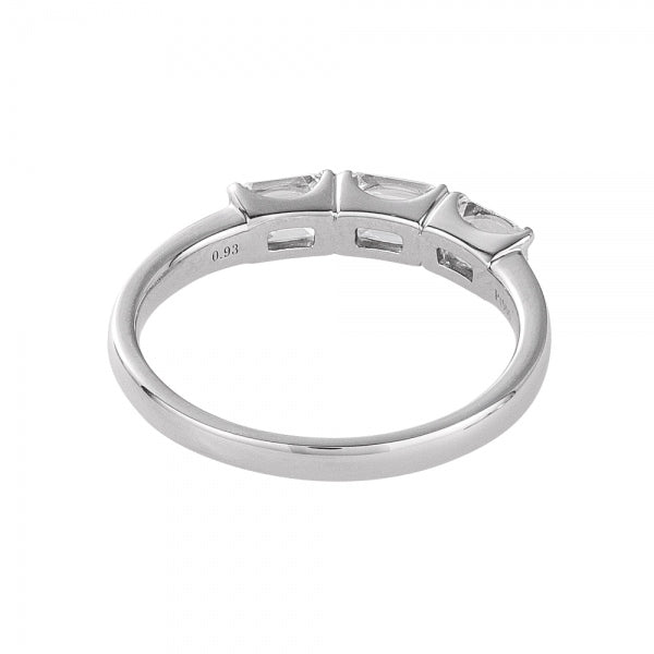 ダイヤモンド PTリング(計0.93カラット/Dカラー/VVS1/エメラルドカット/4月誕生石/GIAグレーディングレポート付き)《JRGD1409》