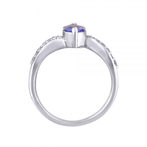 タンザナイト/ダイヤモンド PTリング(マーキス/12月誕生石)《WRGN3337》