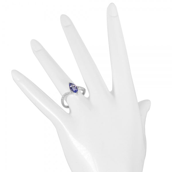 タンザナイト/ダイヤモンド PTリング(マーキス/12月誕生石)《WRGN3337》