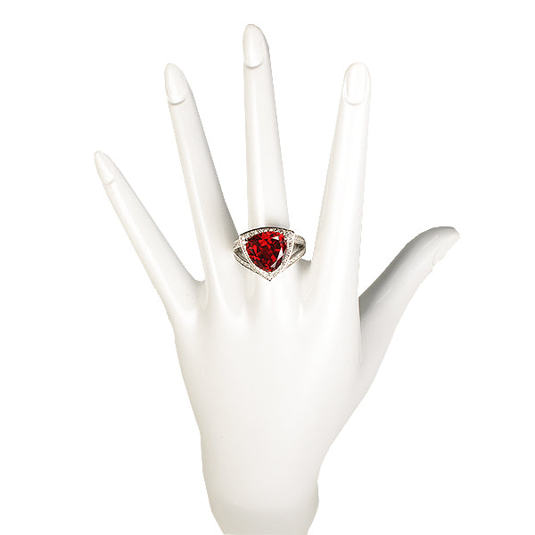 ルビー/ダイヤモンド プラチナリング(クレサンベール/40周年/トリリアント/7月誕生石)《WRGR2703》