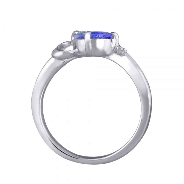 タンザナイト/ダイヤモンド PTリング(ペアシェイプ/12月誕生石)《WRGN3344》
