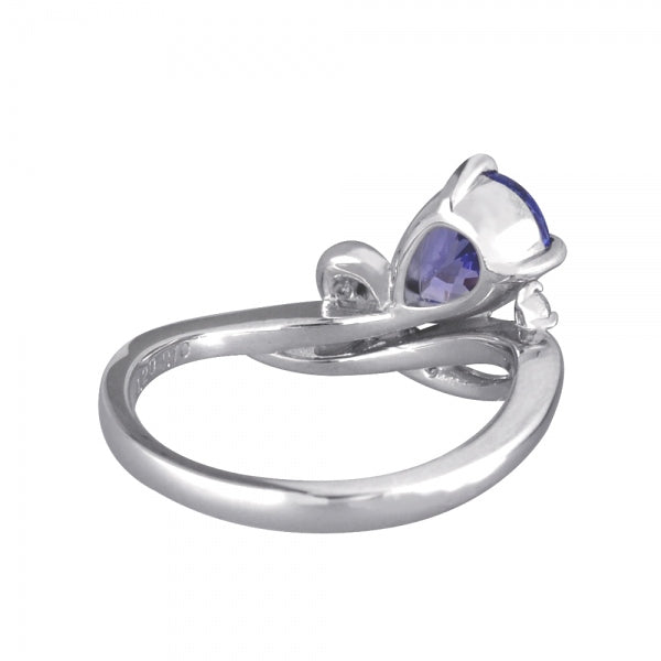 タンザナイト/ダイヤモンド PTリング(ペアシェイプ/12月誕生石)《WRGN3344》