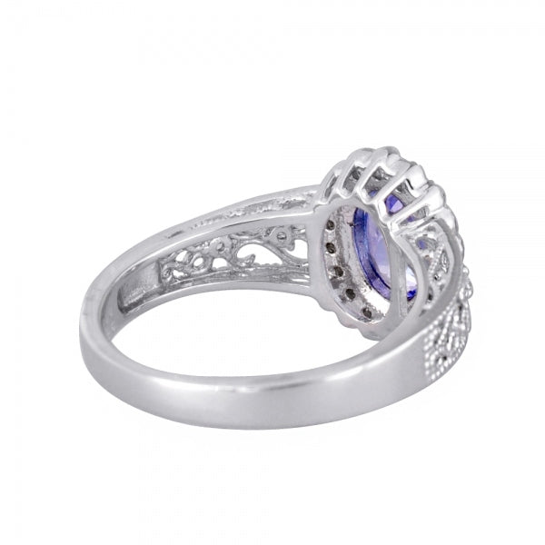 タンザナイト/ダイヤモンド プラチナリング(オーバル/12月誕生石)《WRGN3349》