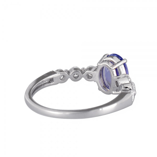 タンザナイト/ダイヤモンド PTリング(オーバル/12月誕生石)《WRGN3350》