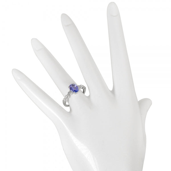 タンザナイト/ダイヤモンド PTリング(オーバル/12月誕生石)《WRGN3350》