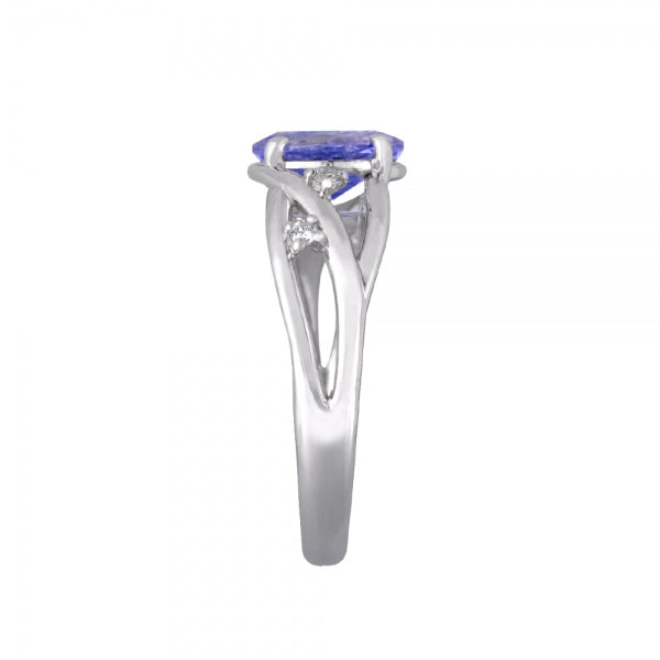 タンザナイト/ダイヤモンド PTリング(オーバル/12月誕生石)《WRGN3351》