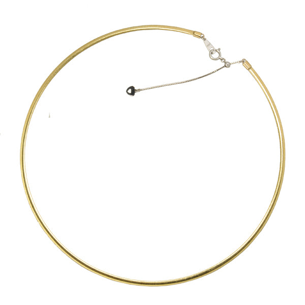 K18ネックレス(オメガ/幅2.5mm/マルチカラー/リバーシブル)《WNKY3749》