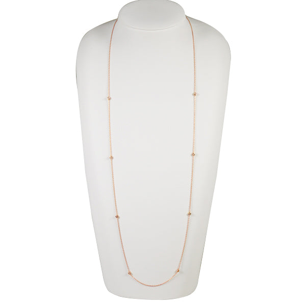 ダイヤモンド K18ネックレス(計0.45カラット/ステーション/ロング/リバーシブル/4月誕生石)《JNKD1290》