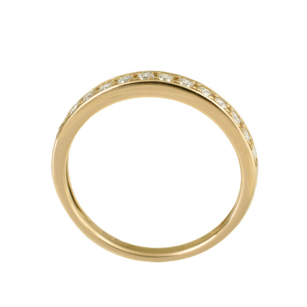 ダイヤモンド K18リング(計0.15カラット/ピンキーリング/ハーフエタニティ/4月誕生石)《B03D3133》