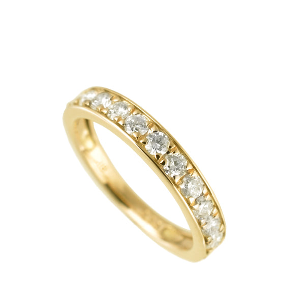 ダイヤモンド K18リング(計0.3カラット/ピンキーリング/ハーフエタニティ/4月誕生石)《B03D3136》