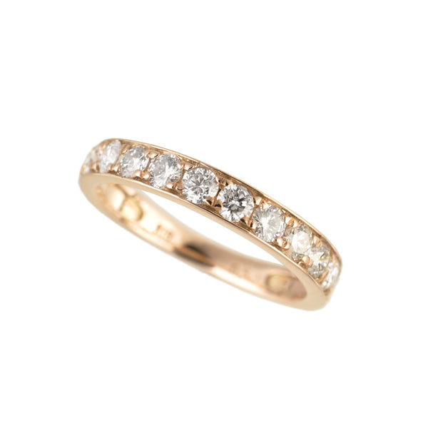 ダイヤモンド K18リング(計0.5カラット/ピンキーリング/ハーフエタニティ/4月誕生石)《B03D3140》