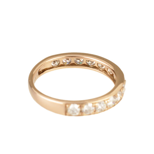 ダイヤモンド K18リング(計0.5カラット/ピンキーリング/ハーフエタニティ/4月誕生石)《B03D3140》