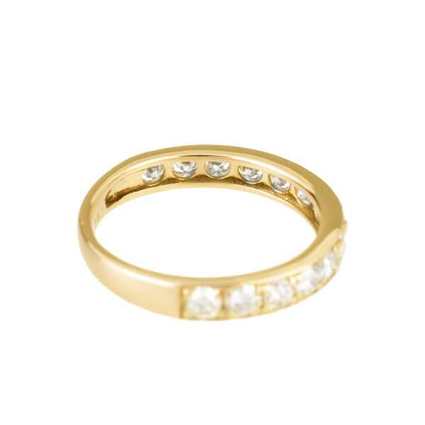 ダイヤモンド K18リング(計0.5カラット/ピンキーリング/ハーフエタニティ/4月誕生石)《B03D3139》