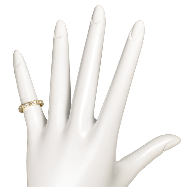 ダイヤモンド K18リング(計0.5カラット/ピンキーリング/ハーフエタニティ/4月誕生石)《B03D3139》