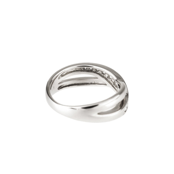 ダイヤモンド PTリング(計0.15カラット/ピンキーリング/クロスモチーフ/4月誕生石)《B03D3141》