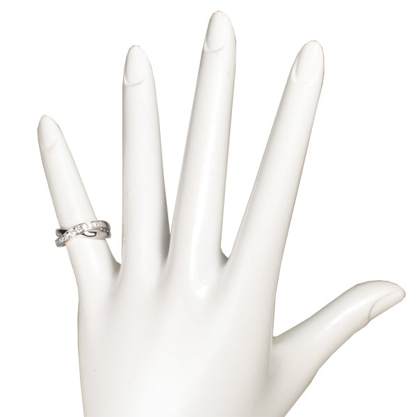 ダイヤモンド PTリング(計0.15カラット/ピンキーリング/クロスモチーフ/4月誕生石)《B03D3141》