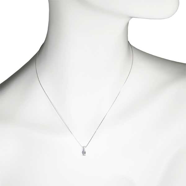 ダイヤモンド PTネックレス(0.5カラット/Eカラー/SI2UP/EXCELLENT/一粒/タンク/4月誕生石/グレーディングレポート付き)《WPDD3177》