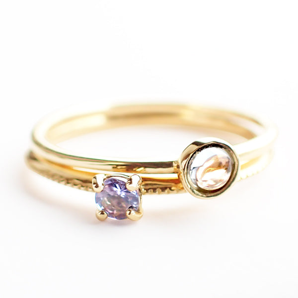 タンザナイト K18リング(パレット/ミル打ち/12月誕生石)《WRGN3015》