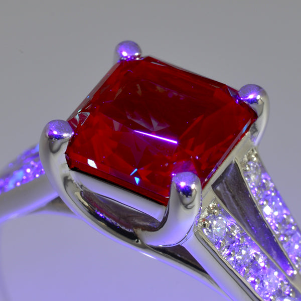 アレキサンドライト/ダイヤモンド プラチナリング(クレサンベール/プリンセスエメラルド/6月誕生石)《BRGA7650》