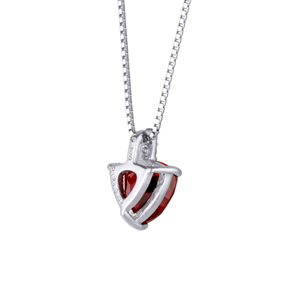 ルビー/ダイヤモンド プラチナネックレス(クレサンベール/トリリアント/7月誕生石)《WPDR3197》