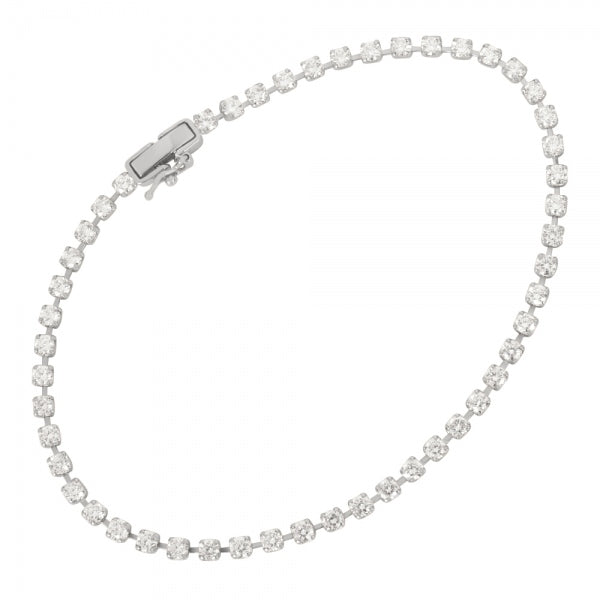 ダイヤモンド プラチナブレスレット(計2.0カラット/テニス/4月誕生石)《WBCD3973》