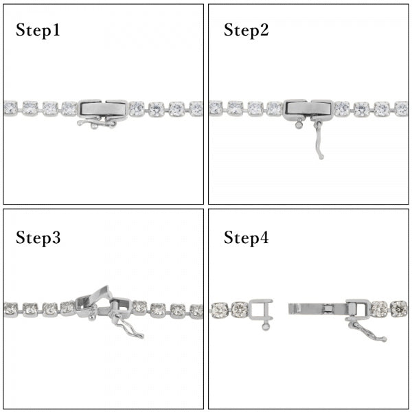 ダイヤモンド プラチナブレスレット(計3.0カラット/テニス/4月誕生石)《WBCD3974》