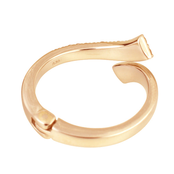 ダイヤモンド K18リング(計0.3カラット/フリーサイズ/4月誕生石)《WRGD3119》