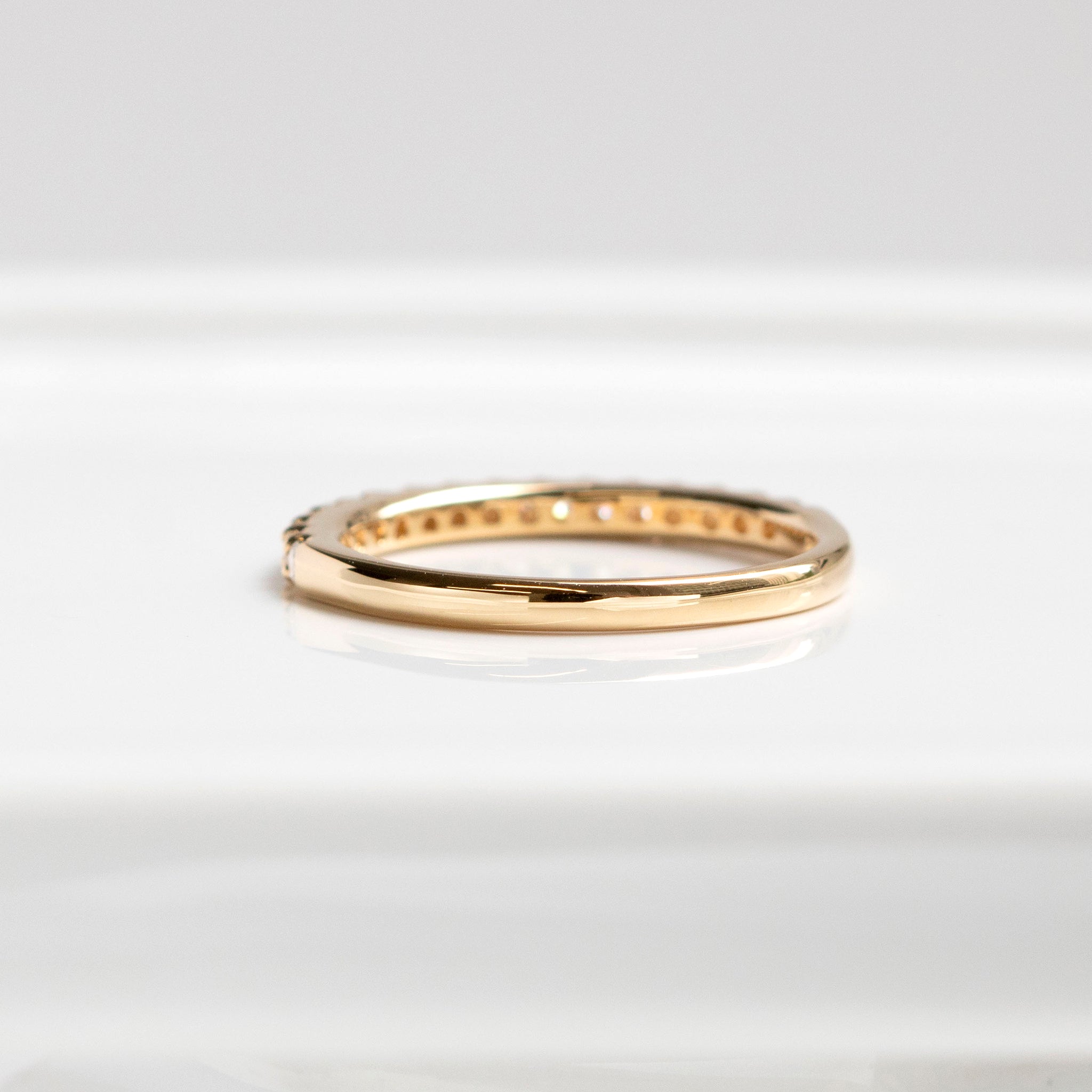 ダイヤモンド K18リング(計0.28カラット/ハーフエタニティ/4月誕生石)《14DB0124》