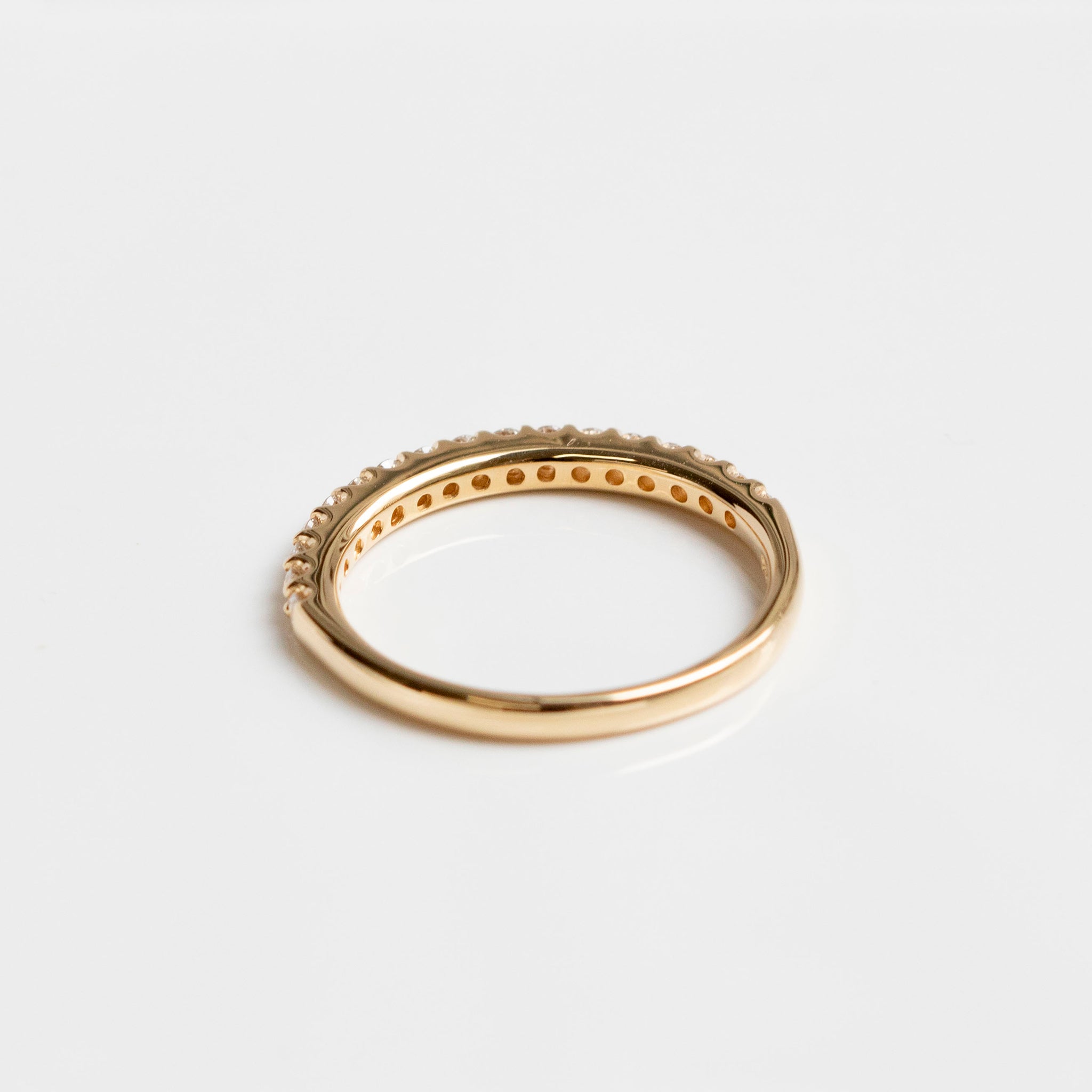 ダイヤモンド K18リング(計0.28カラット/ハーフエタニティ/4月誕生石)《14DB0124》