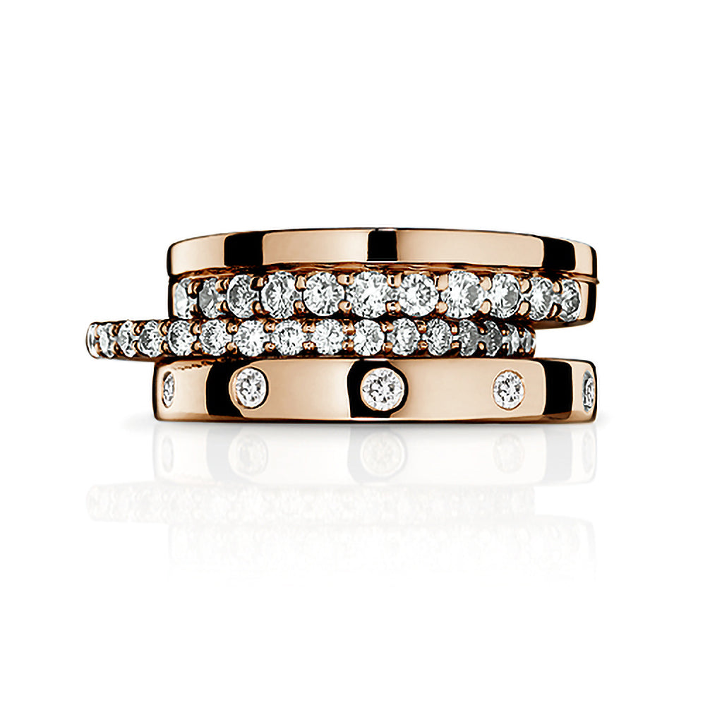 ダイヤモンド K18リング(4月誕生石/鑑別書付き)《14DB0134》