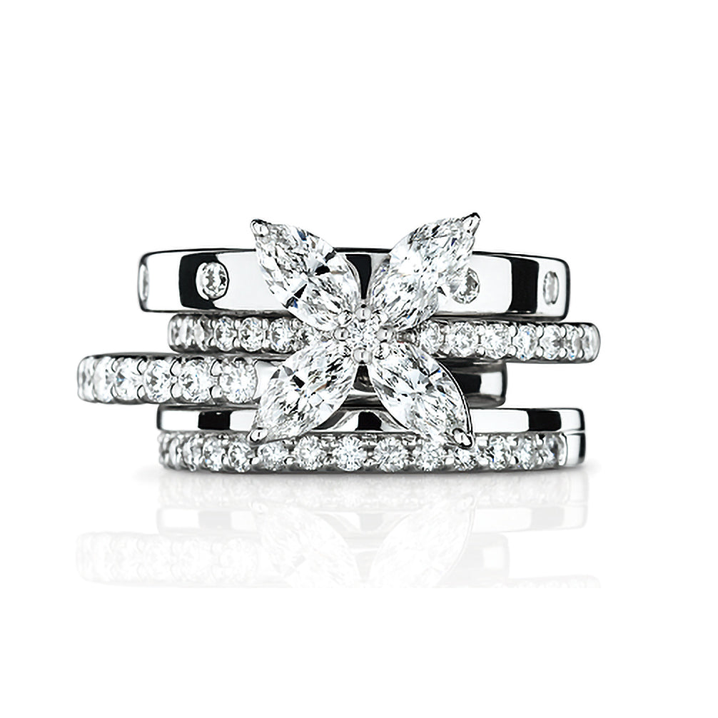 ダイヤモンド プラチナリング(4月誕生石/鑑別書付)《14DB0151》