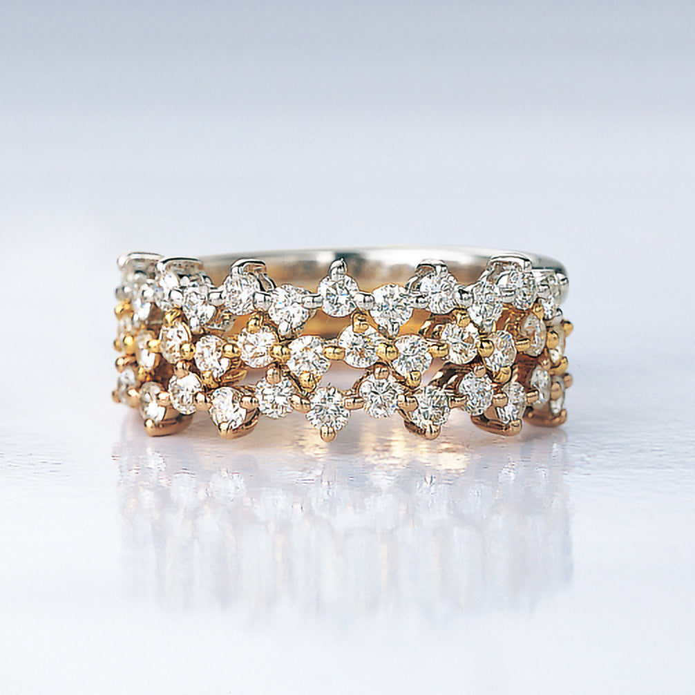 ダイヤモンド K18リング(4月誕生石)《14DB0313》