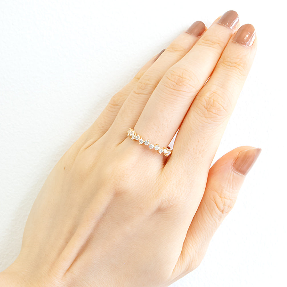 ダイヤモンド K18リング(4月誕生石)《14DB0313》