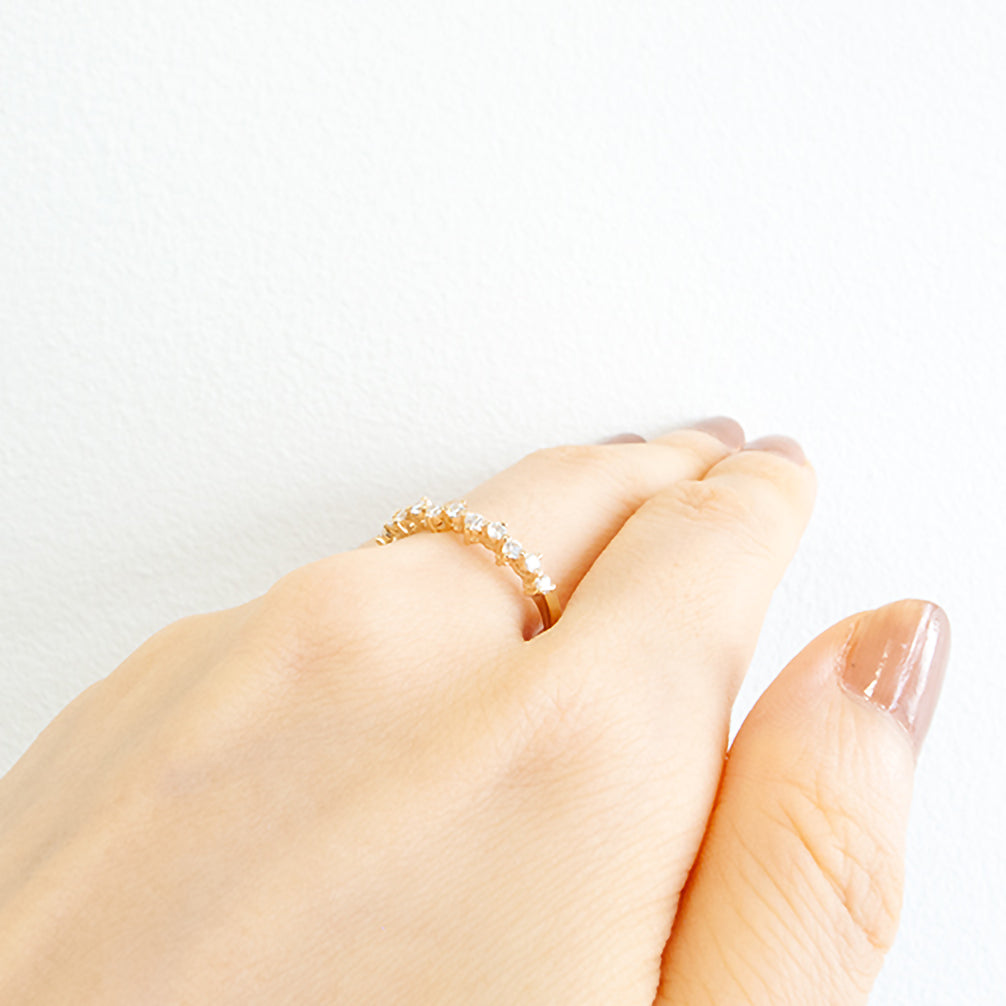 ダイヤモンド K18リング(4月誕生石)《14DB0313》