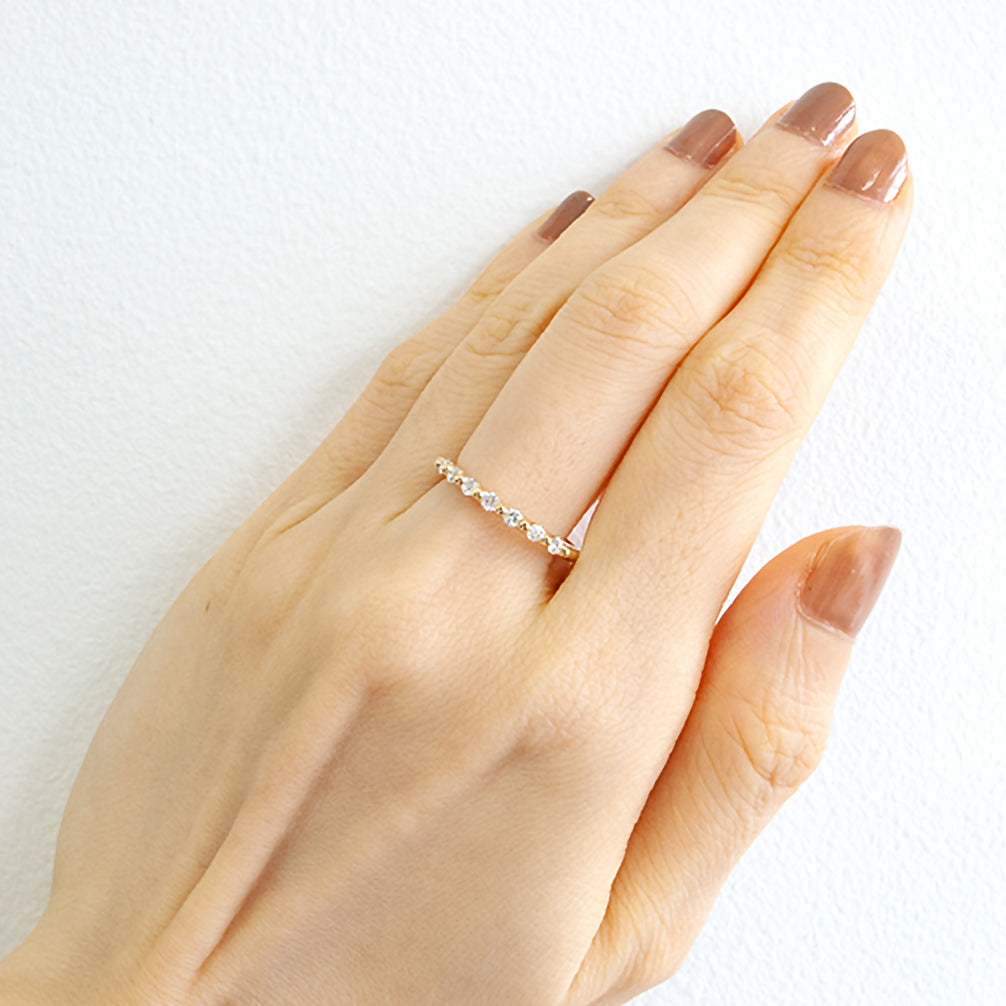 ダイヤモンド K18リング(4月誕生石)《14DB0433》