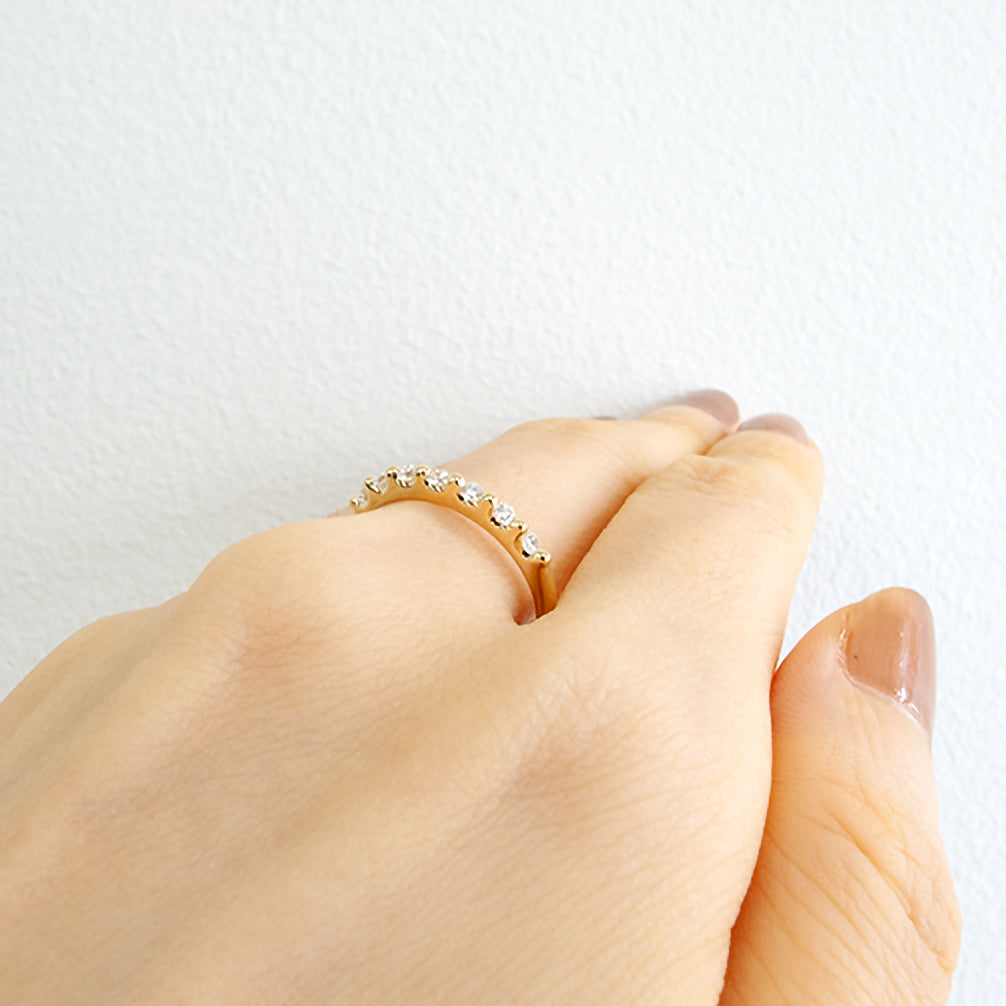 ダイヤモンド K18リング(4月誕生石)《14DB0433》