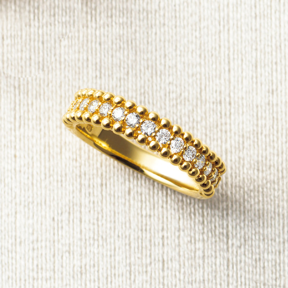 ダイヤモンド K18リング(4月誕生石/鑑別書付き)《14DB0472》