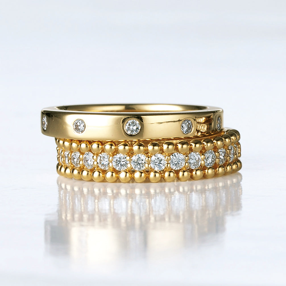 ダイヤモンド K18リング(4月誕生石/鑑別書付き)《14DB0472》