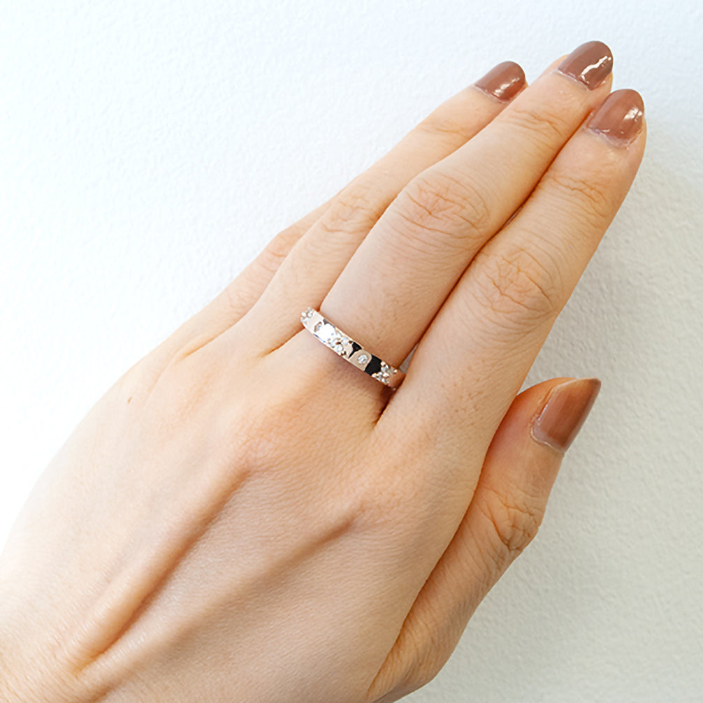 ダイヤモンド K18リング(ピンクゴールド/4月誕生石/鑑別書付)《14DB0623》