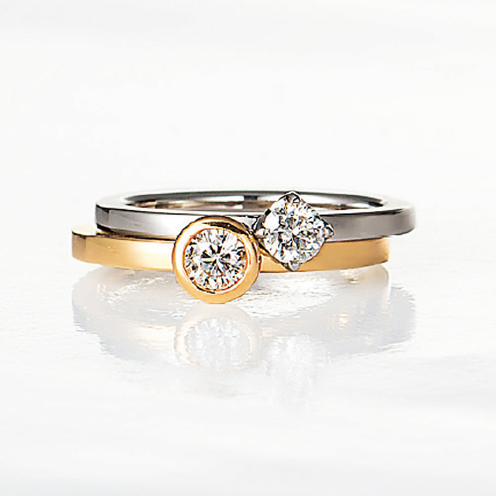 ダイヤモンド プラチナリング(4月誕生石/鑑別書付)《14DB0702》